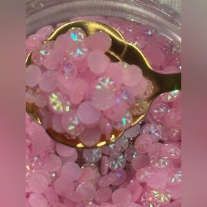 Baby pink flat back rhinestones